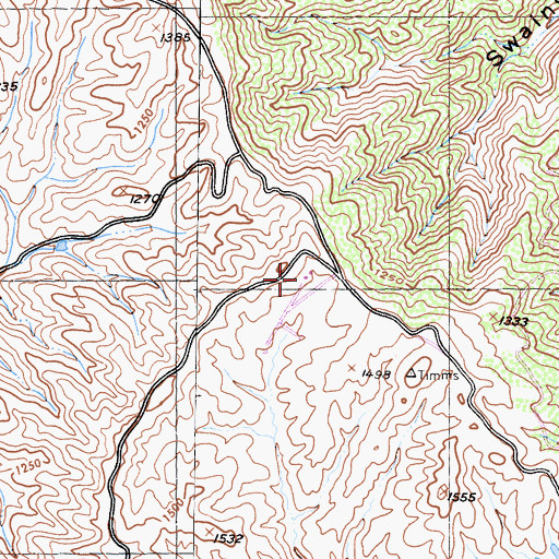 Topographic Map of KBRT, CA