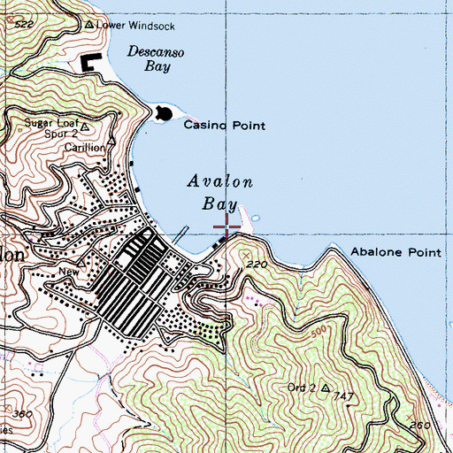 Topographic Map of Cabrillo Peninsula, CA