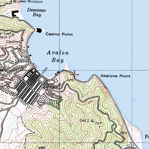 Topographic Map of Lovers Cove, CA