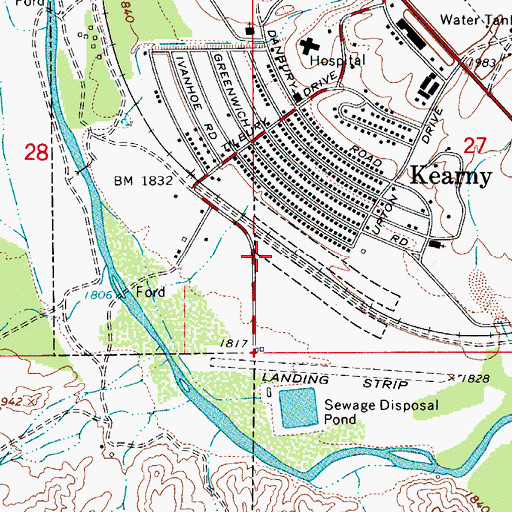 Topographic Map of Branaman, AZ