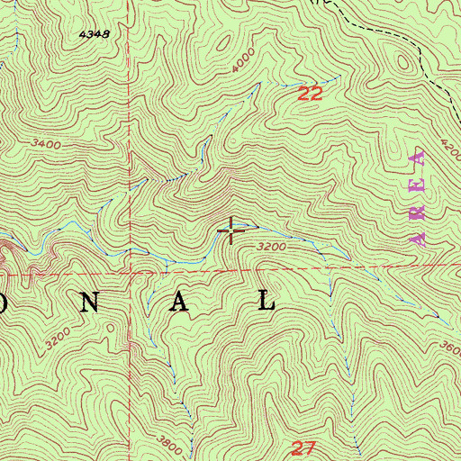 Topographic Map of Round Tree Hill, CA