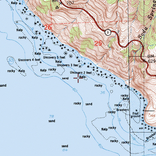 Topographic Map of White Rock Number Two, CA