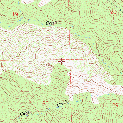 Topographic Map of Burnett Peak, CA