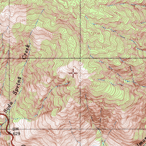 Topographic Map of Salmon Head, CA