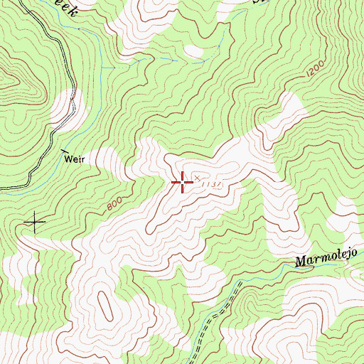 Topographic Map of Pine Mountain, CA