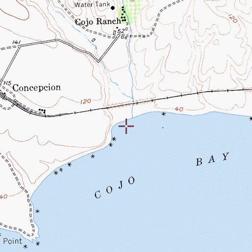 Topographic Map of Cojo Anchorage, CA