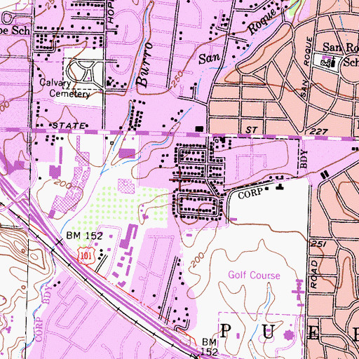 Topographic Map of Mission, CA