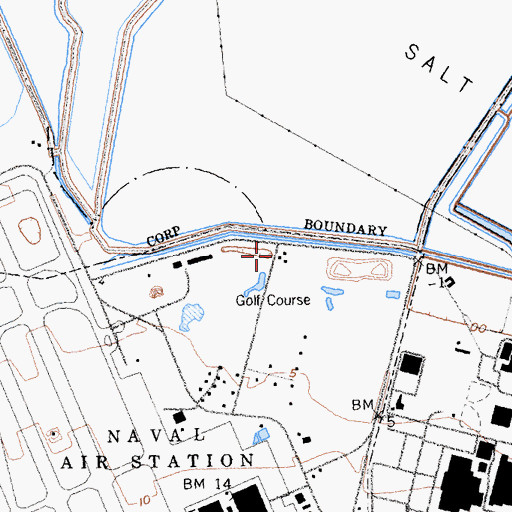 Topographic Map of South Shore Port, CA