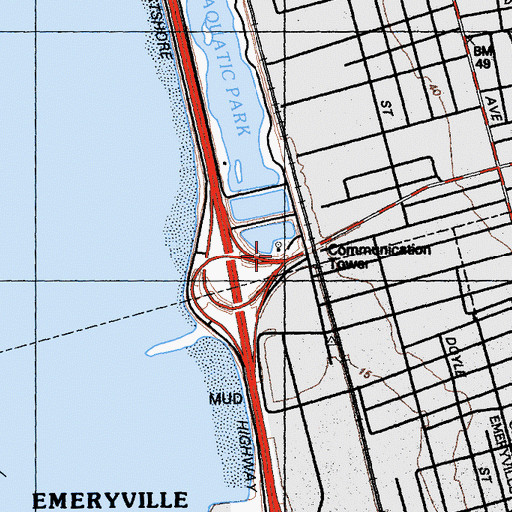 Topographic Map of KFRC, CA
