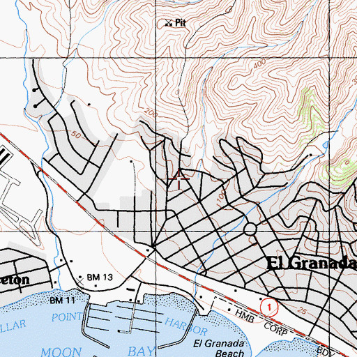 Topographic Map of San Agustin Creek, CA