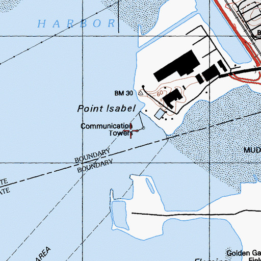 Topographic Map of KNEW, CA