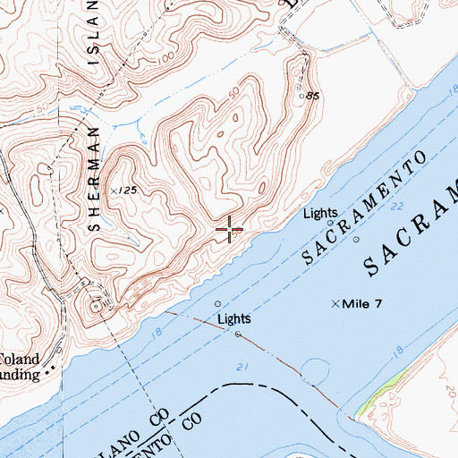 Topographic Map of Toland Landing, CA
