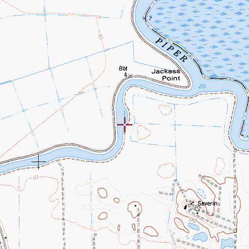 Topographic Map of Shima-Shima Landing, CA
