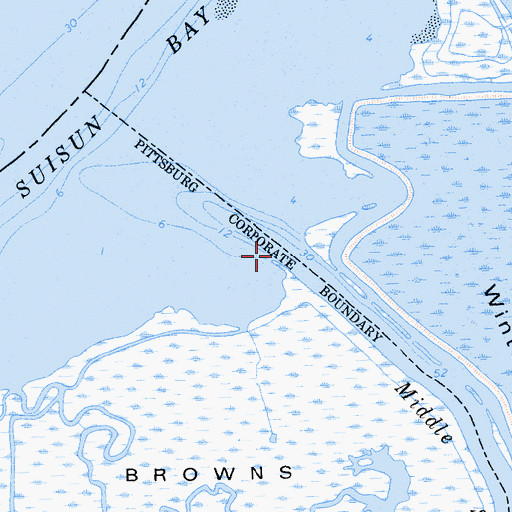 Topographic Map of East Reach, CA