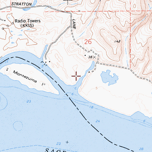 Topographic Map of Marshall Cut, CA