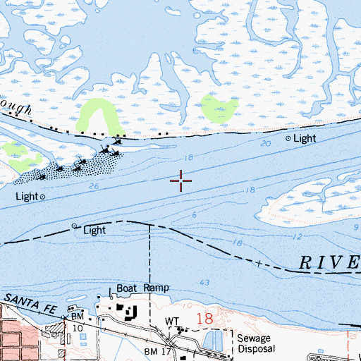 Topographic Map of Antioch Reach, CA