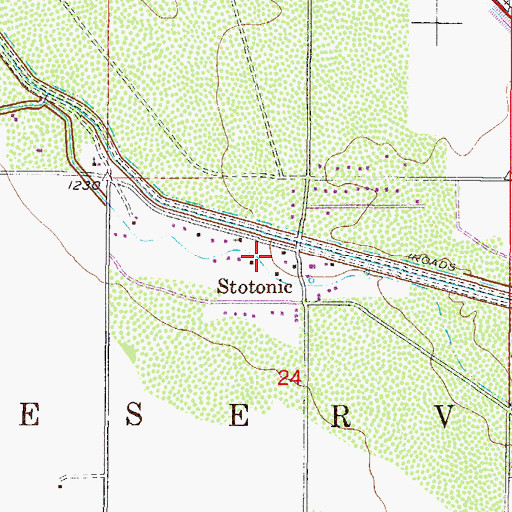 Topographic Map of Stotonic, AZ