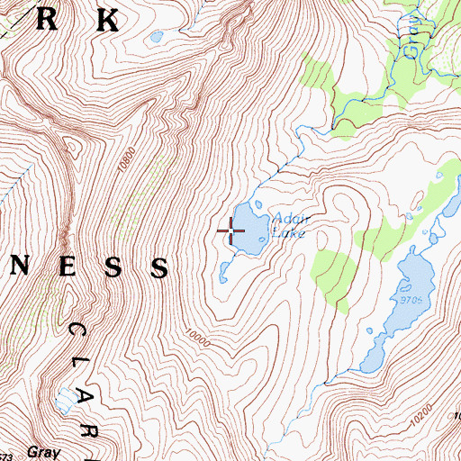 Topographic Map of Adair Lake, CA