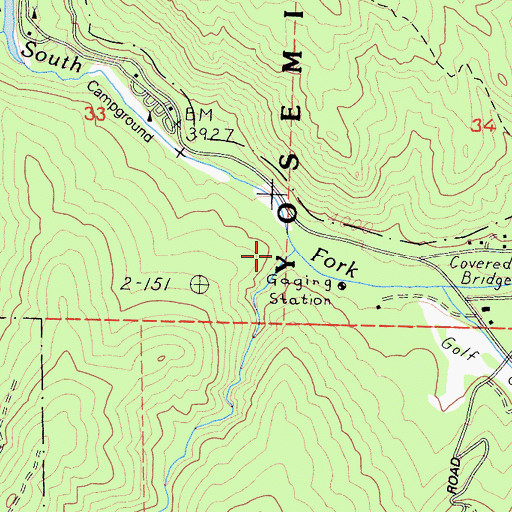 Topographic Map of Big Creek, CA