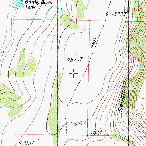 Topographic Map of Bozarth Mesa, AZ
