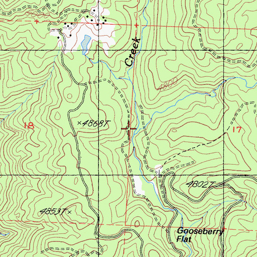 Topographic Map of California Creek, CA