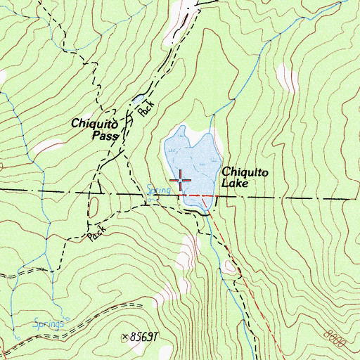 Topographic Map of Chiquito Lake, CA