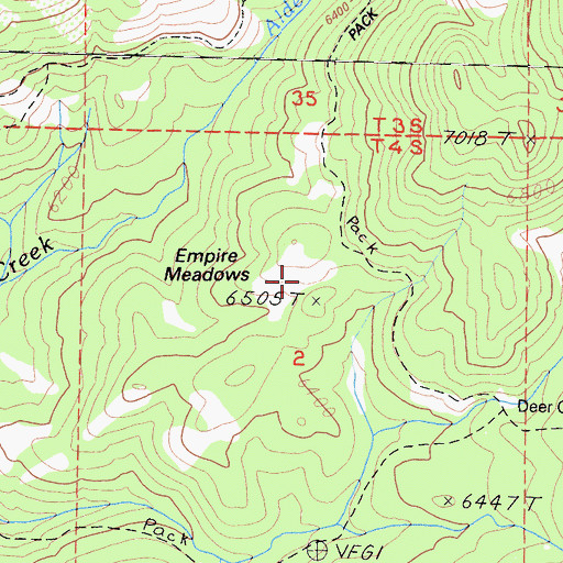 Topographic Map of Empire Meadows, CA
