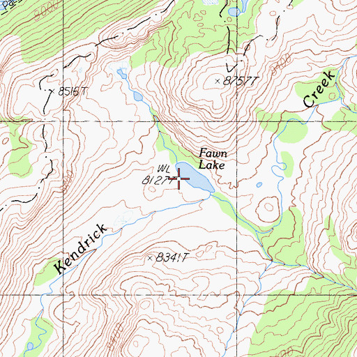 Topographic Map of Fawn Lake, CA