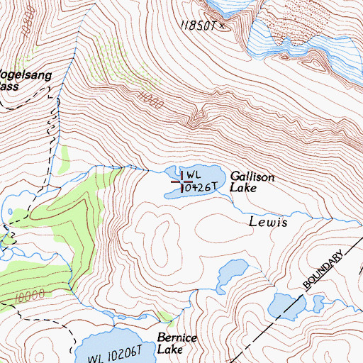 Topographic Map of Gallison Lake, CA