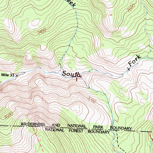 Topographic Map of Grizzly Creek, CA