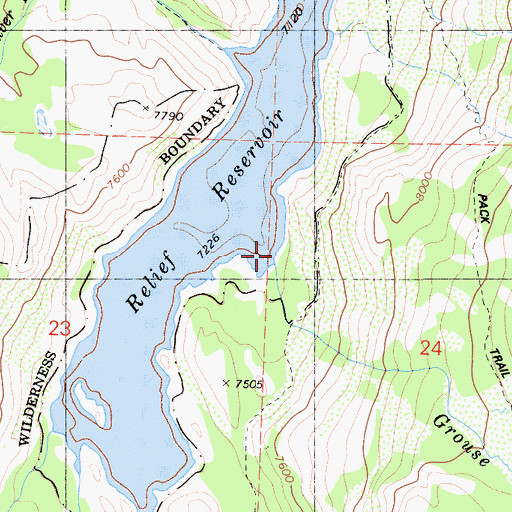 Topographic Map of Grouse Creek, CA