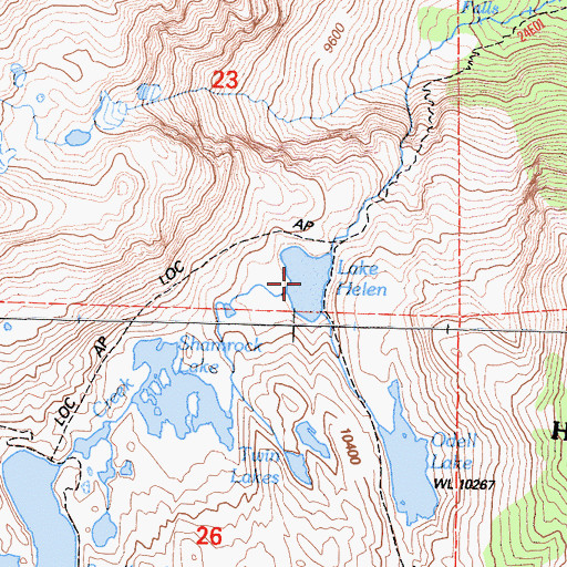 Topographic Map of Lake Helen, CA