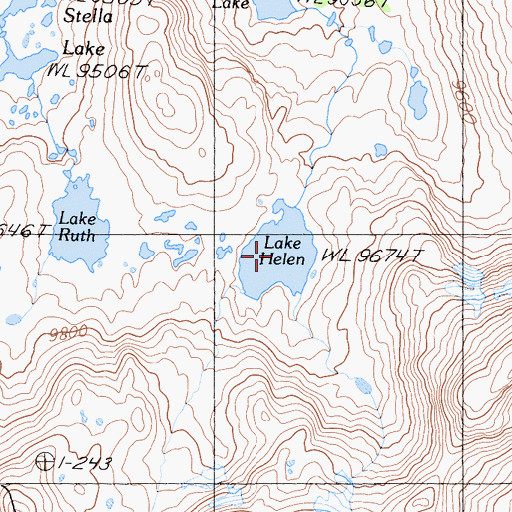 Topographic Map of Lake Helen, CA