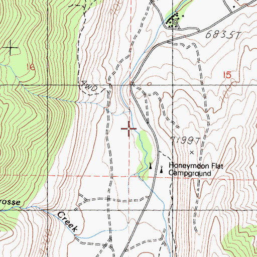 Topographic Map of Labrosse Creek, CA