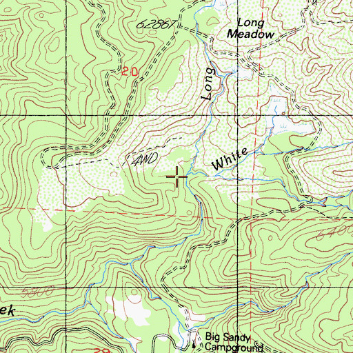 Topographic Map of Long Meadow Creek, CA