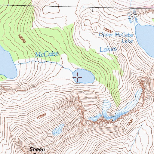 Topographic Map of McCabe Lakes, CA