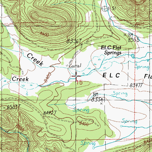 Topographic Map of E L C Creek, AZ