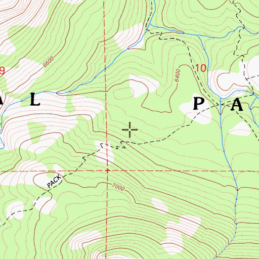 Topographic Map of Mono Meadow Trail, CA