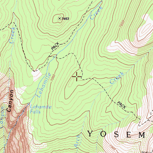 Topographic Map of North Dome Trail (historical), CA
