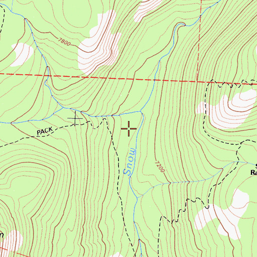 Topographic Map of Porcupine Creek, CA