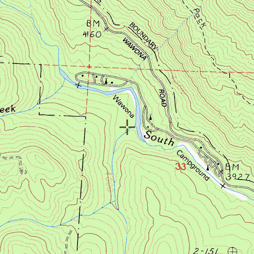 Topographic Map of Rush Creek, CA