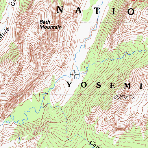 Topographic Map of Slide Canyon, CA