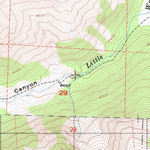 Topographic Map of Burt Canyon, CA