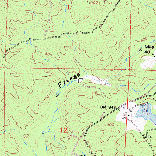 Topographic Map of Coarse Gold Creek, CA