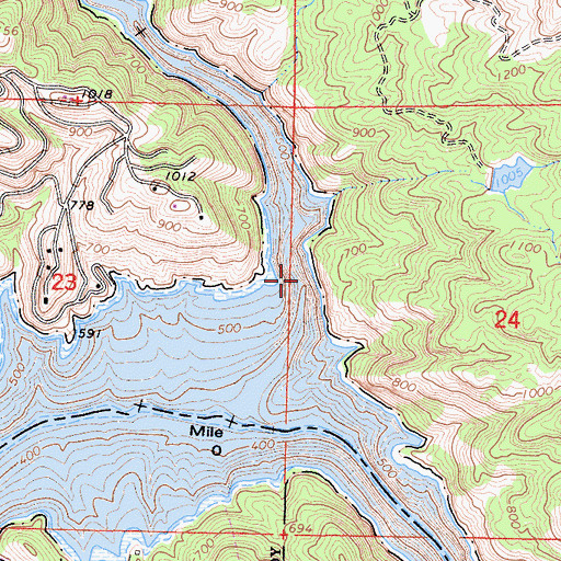 Topographic Map of Fine Gold Creek, CA