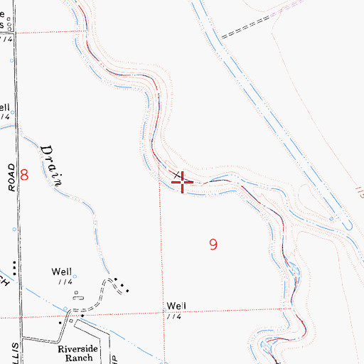 Topographic Map of Fresno River, CA