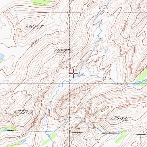 Topographic Map of Piute Creek, CA