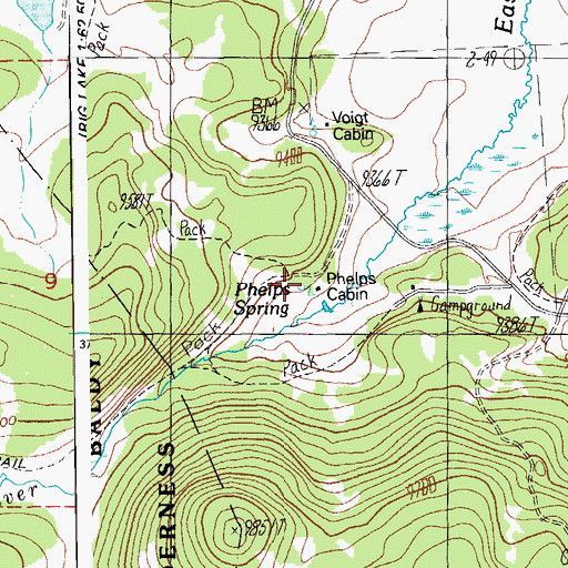 Topographic Map of Phelps Spring, AZ