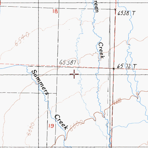 Topographic Map of Summers Creek, CA