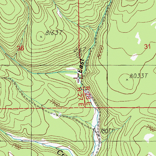 Topographic Map of Blow Draw, AZ